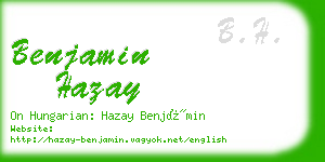 benjamin hazay business card